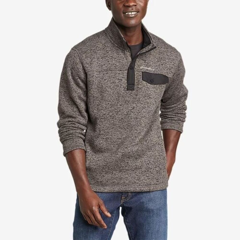 Eddie Bauer Men’s Convector Snap Mock sweater Size TL